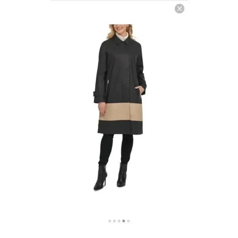 DKNY Colorblocket trench coat
